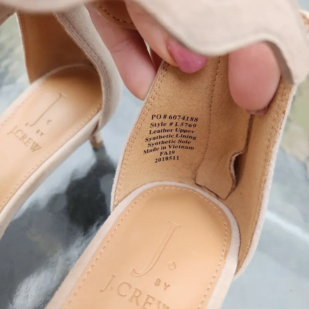 J. Crew Beige Heels Strappy Homecoming Hoco Wedding Prom Bridal 7